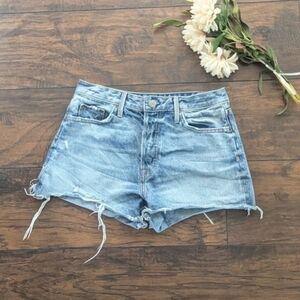 GRLFRND Helena Raw Hem Jean Shorts